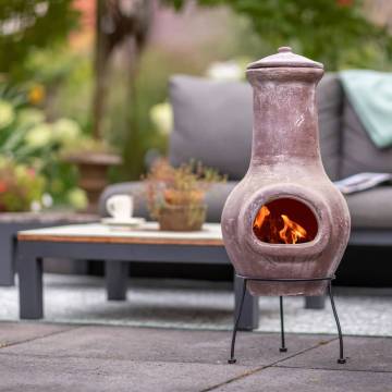 RedFire Salamanca Dark Red Fireplace - Stylish Patio Centerpiece