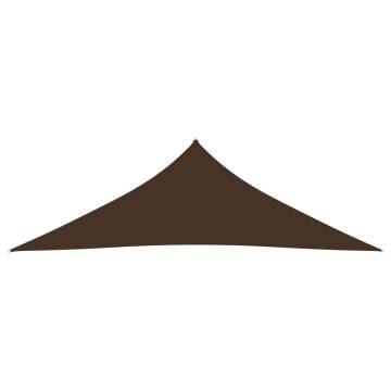 Brown Triangular Sunshade Sail - 3.5x3.5x4.9 m Oxford Fabric