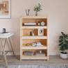 Book Cabinet 80x35x126 cm Solid Wood Pine Colour natural Quantity in Package 1 Height 126 cm Width 80 cm 