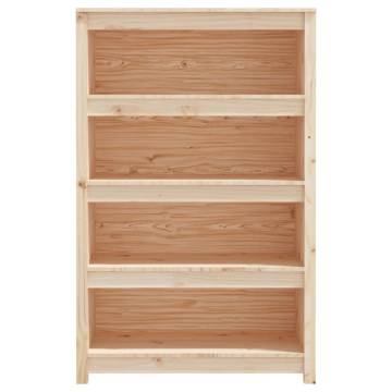 Book Cabinet 80x35x126 cm - Solid Pine Wood Storage Solution