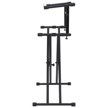 Double Braced Keyboard Stand X-Frame Black | HipoMarket