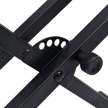 Double Braced Keyboard Stand X-Frame Black | HipoMarket