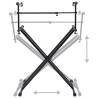 Double Braced Keyboard Stand X-Frame Black | HipoMarket