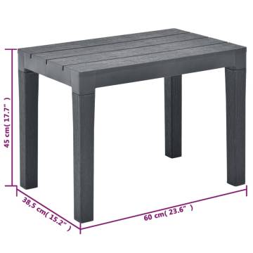 Garden Benches 2 pcs Anthracite Plastic | Durable Outdoor Seating