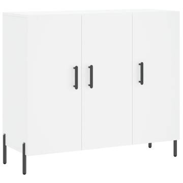 Modern White Sideboard - 90x34x80 cm - Engineered Wood