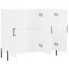 Modern White Sideboard - 90x34x80 cm - Engineered Wood