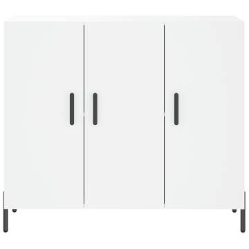 Modern White Sideboard - 90x34x80 cm - Engineered Wood