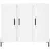 Modern White Sideboard - 90x34x80 cm - Engineered Wood