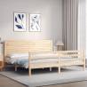 Super King Size Bed Frame with Headboard - Solid Pine Wood