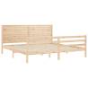 Super King Size Bed Frame with Headboard - Solid Pine Wood