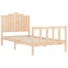 Solid Wood Bed Frame with Headboard 100x200 cm - Hipomarket