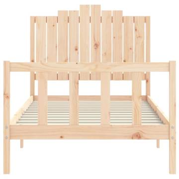 Solid Wood Bed Frame with Headboard 100x200 cm - Hipomarket