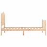 Solid Wood Bed Frame with Headboard 100x200 cm - Hipomarket