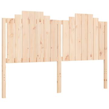 King Size Bed Frame with Headboard - Solid Pine Wood