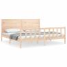 Super King Size Wooden Bed Frame with Headboard - HipoMarket