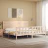 Super King Size Wooden Bed Frame with Headboard - HipoMarket