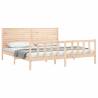 Super King Size Wooden Bed Frame with Headboard - HipoMarket