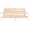 Super King Size Wooden Bed Frame with Headboard - HipoMarket