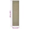 Sisal Rug for Scratching Post - Taupe 66x250 cm | Hipomarket