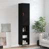 Highboard Black 34.5x34x180 cm Engineered Wood Colour black Quantity in Package 1 Model 3 shelves 