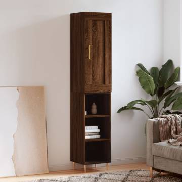 Stylish Highboard Brown Oak - Elegant Storage Solution