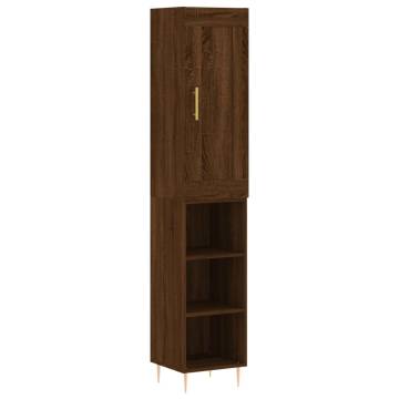 Stylish Highboard Brown Oak - Elegant Storage Solution