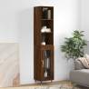 Highboard Brown Oak 34.5x34x180 cm Engineered Wood Colour brown oak Quantity in Package 1 Model 1 glass door 