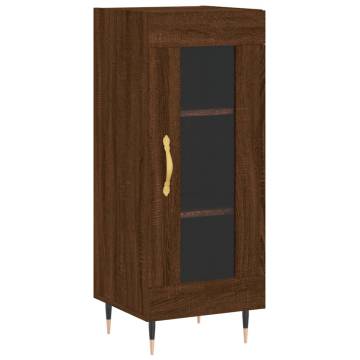 Stylish Highboard Brown Oak - Engineered Wood (34.5x34x180 cm)