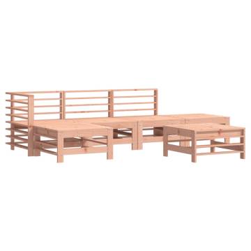 6 Piece Garden Lounge Set - Solid Douglas Wood | Hipomarket