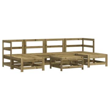 7 Piece Garden Lounge Set - Impregnated Pine Wood | HipoMarket