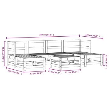 7 Piece Garden Lounge Set - Impregnated Pine Wood | HipoMarket