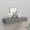 Elegant Wall-mounted Drawer Shelf Grey - 60x23.5cm MDF