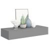 Elegant Wall-mounted Drawer Shelf Grey - 60x23.5cm MDF