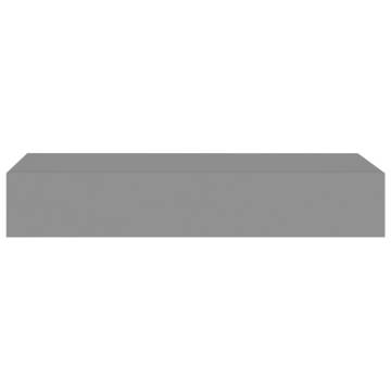 Elegant Wall-mounted Drawer Shelf Grey - 60x23.5cm MDF