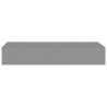 Elegant Wall-mounted Drawer Shelf Grey - 60x23.5cm MDF