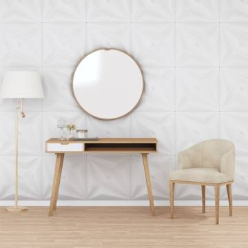 24 White XPS Wall Panels | 50x50 cm Design Feature - Hipomarket