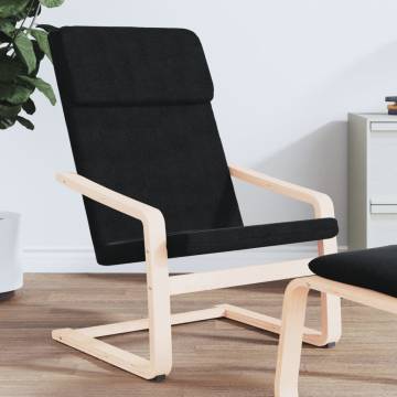 Comfortable Relaxing Chair in Black Fabric - HipoMarket UK