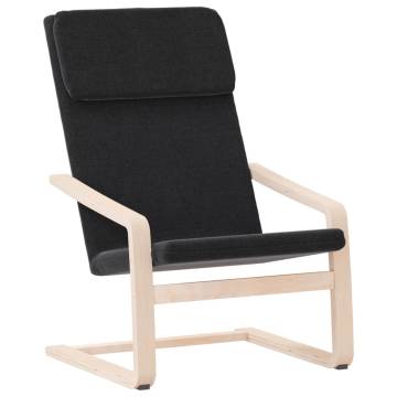 Comfortable Relaxing Chair in Black Fabric - HipoMarket UK