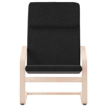 Comfortable Relaxing Chair in Black Fabric - HipoMarket UK