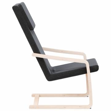 Comfortable Relaxing Chair in Black Fabric - HipoMarket UK