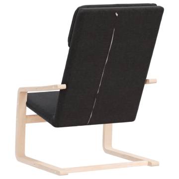 Comfortable Relaxing Chair in Black Fabric - HipoMarket UK