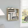 Modern Wall Shelf - White & Sonoma Oak - 45.1x16x45.1 cm