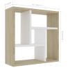 Modern Wall Shelf - White & Sonoma Oak - 45.1x16x45.1 cm