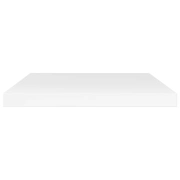 High Gloss White Bookshelf Boards - 4pcs | 40x20 cm