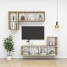 Wall Cabinet White & Sonoma Oak - 37x37 cm - Modern Storage