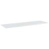 4 pcs High Gloss White Bookshelf Boards - 100x30 cm - HipoMarket