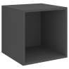 Grey Wall Cabinet 37x37 cm | Engineered Wood Storage Solution