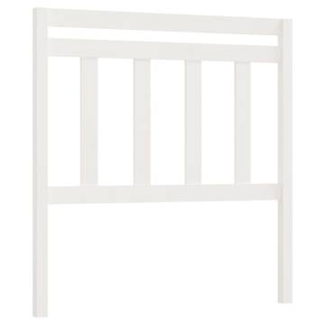 Stylish White Bed Headboard | Solid Pine, 106x4x100 cm