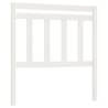 Stylish White Bed Headboard | Solid Pine, 106x4x100 cm