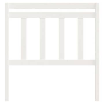 Stylish White Bed Headboard | Solid Pine, 106x4x100 cm